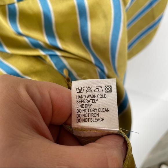 Stelen Striped Faux Side Knot Blouse Size Small - Picture 4 of 5